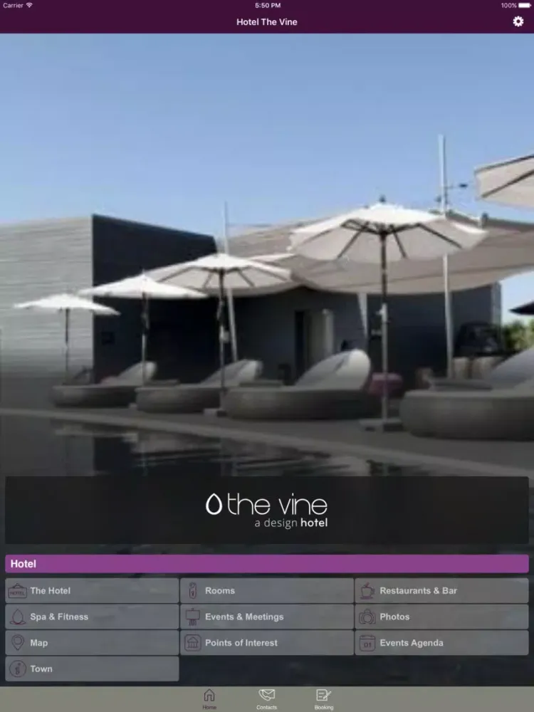 Hotel The Vine - A design hotel iPad  स्क्रीनशॉट