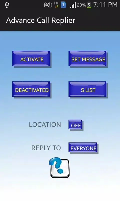ภาพหน้าจอของ Advance Call Replier