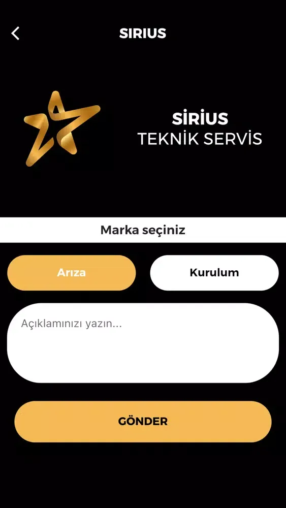 Screenshot di Sirius Teknik Servis
