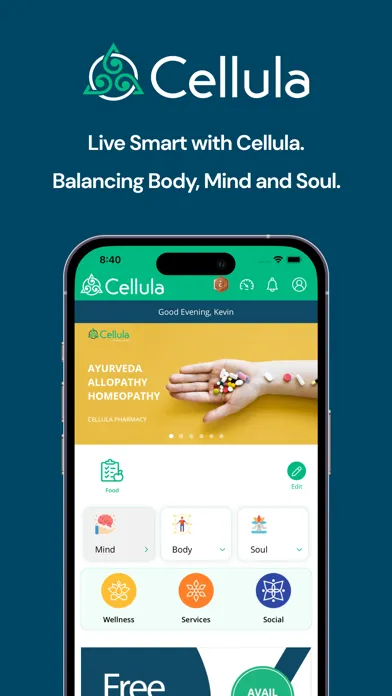 Captures d'écran de Cellula: Healthy Lifestyle App