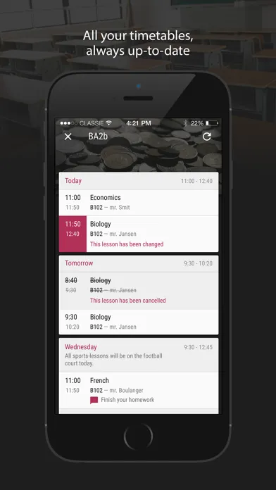 Captures d'écran de Classie - Timetables
