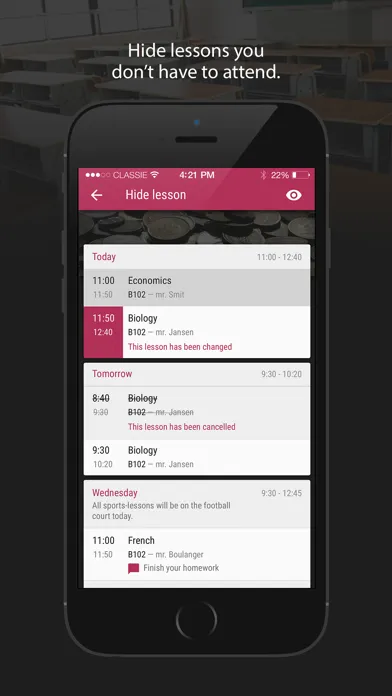 Captures d'écran de Classie - Timetables