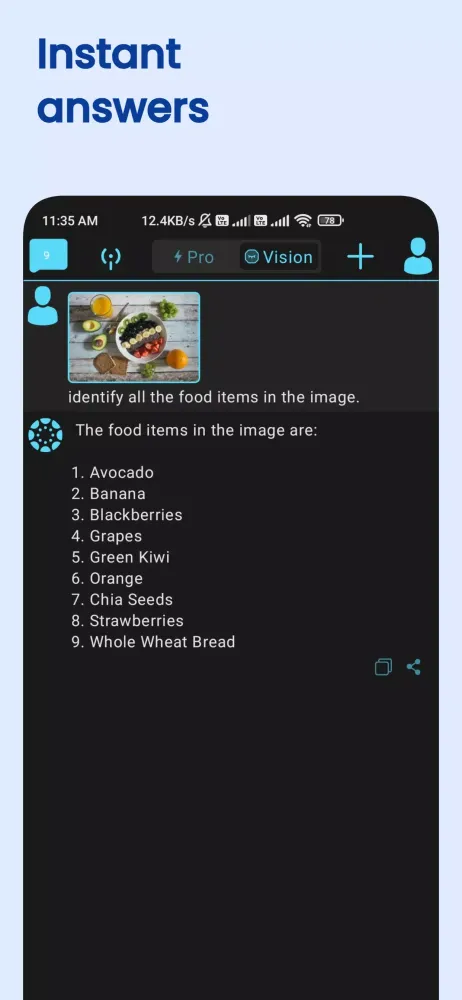 Screenshot di Gemini AI