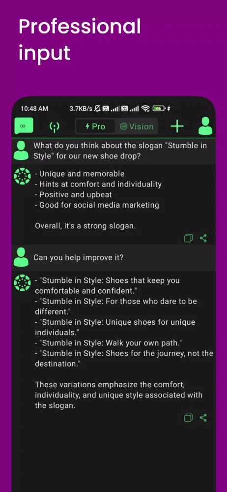 Screenshot di Gemini AI