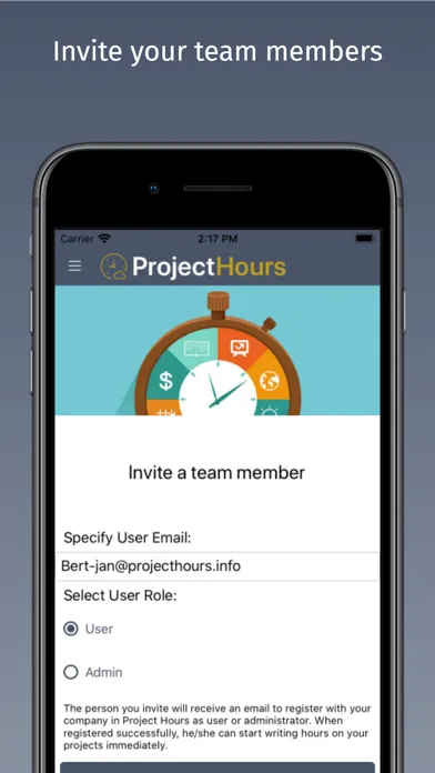Project Hours Time Tracking Screenshots