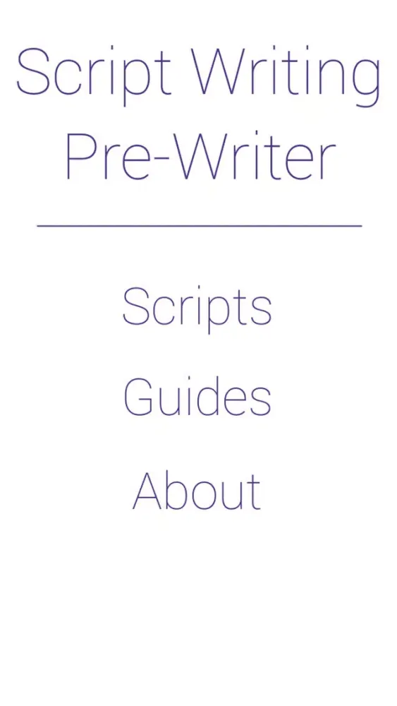 Script Writing Pre-Writer स्क्रीनशॉट