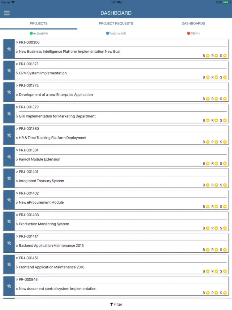 Zrzuty ekranu PO Dashboard iPad 