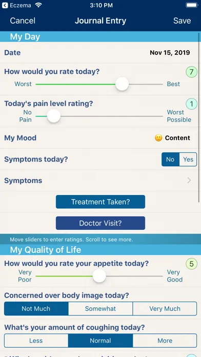 Ảnh chụp màn hình của Cystic Fibrosis Manager