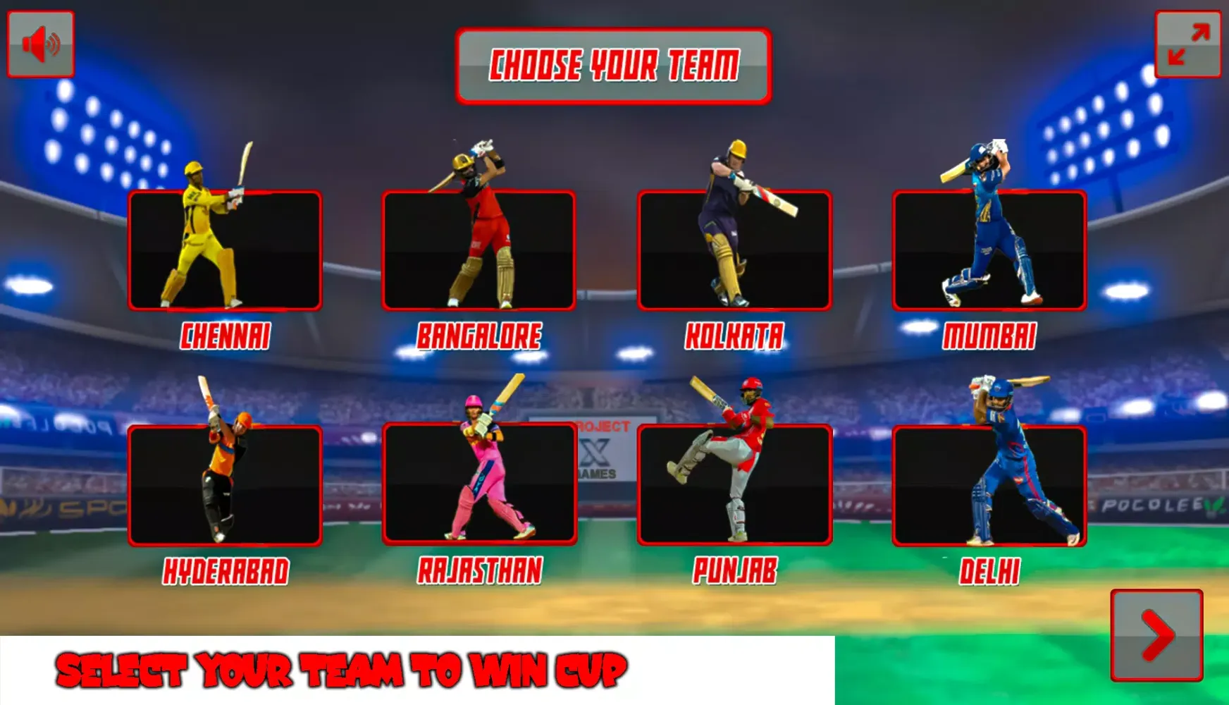 Tangkapan layar IPL cricket game 2024