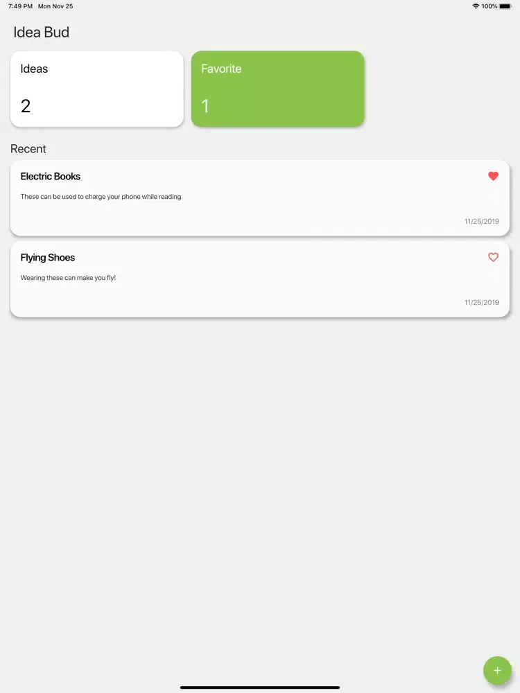 تصاویر Idea Bud - Simple idea tracker iPad 