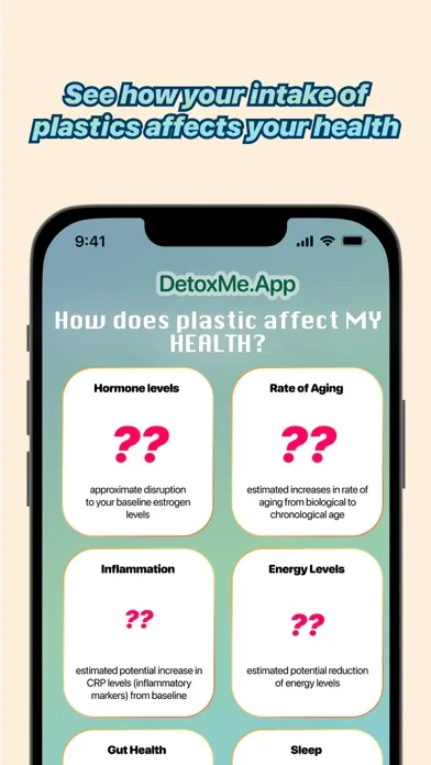 DetoxMe - Microplastic Intake? Screenshots