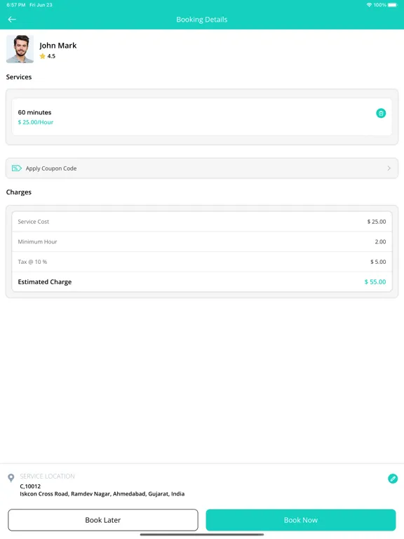 ProMassage User iPad  스크린샷