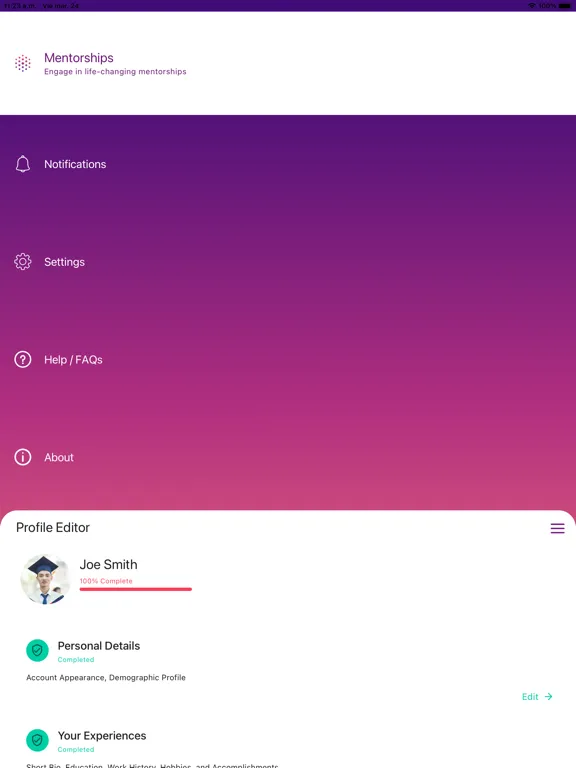Скриншоты 100k Mentor Challenge iPad 