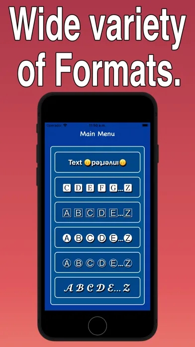 Inverted text Screenshots