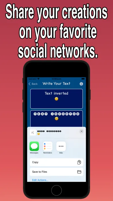 Inverted text Screenshots