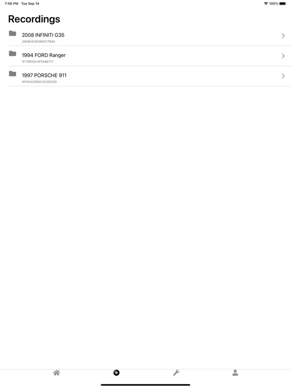 Capturas de tela do AutoSound iPad 