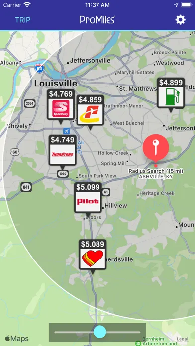 Captures d'écran de ProMiles Fuel Finder