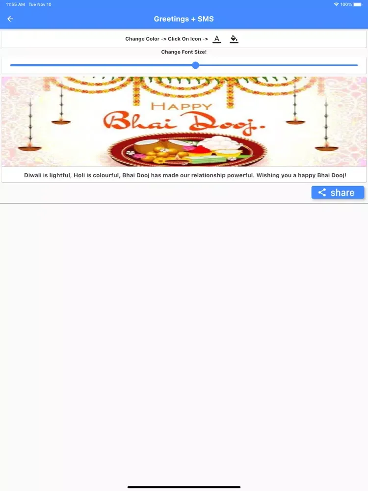 Captures d'écran de Bhai Dooj Wishes Card Maker iPad 