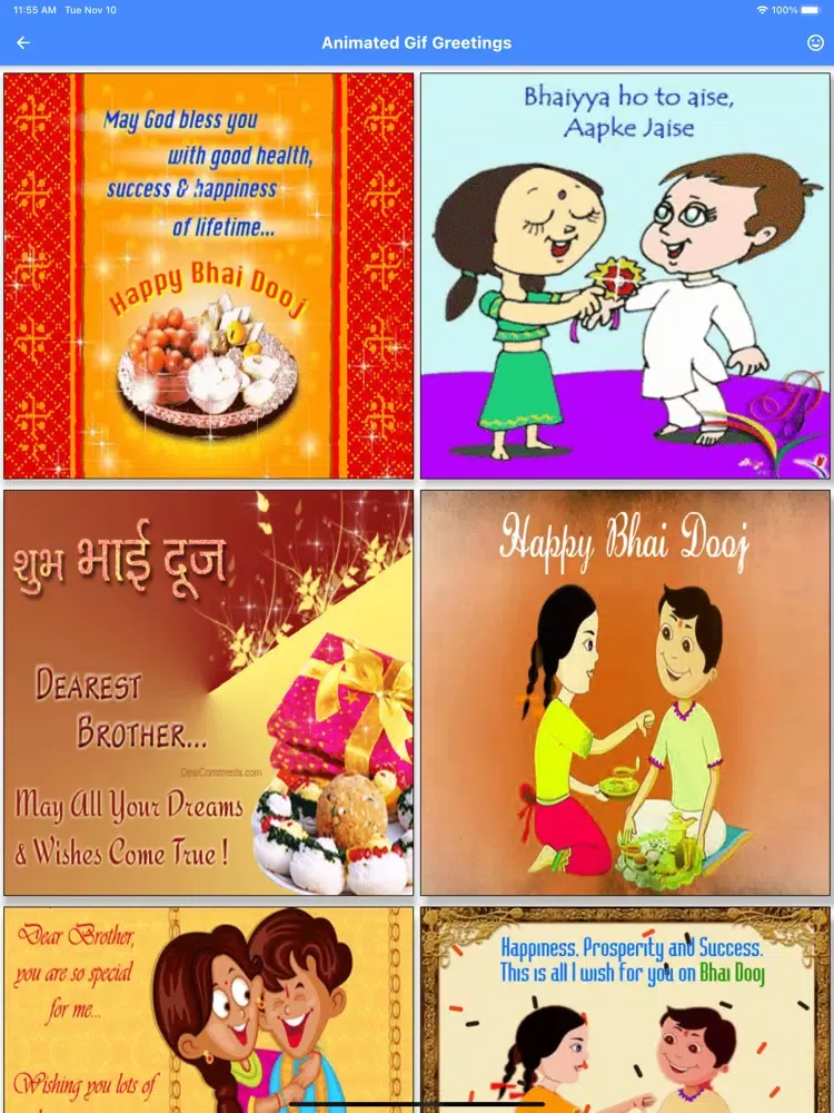 Captures d'écran de Bhai Dooj Wishes Card Maker iPad 