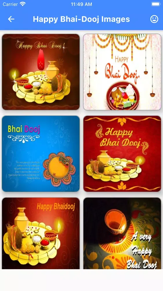 Captures d'écran de Bhai Dooj Wishes Card Maker