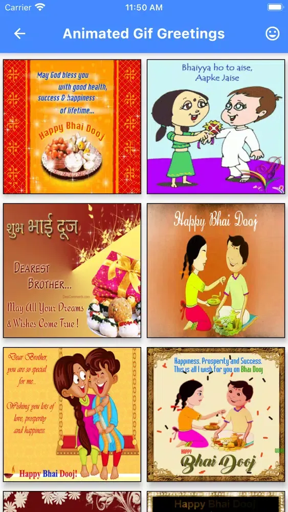 Captures d'écran de Bhai Dooj Wishes Card Maker