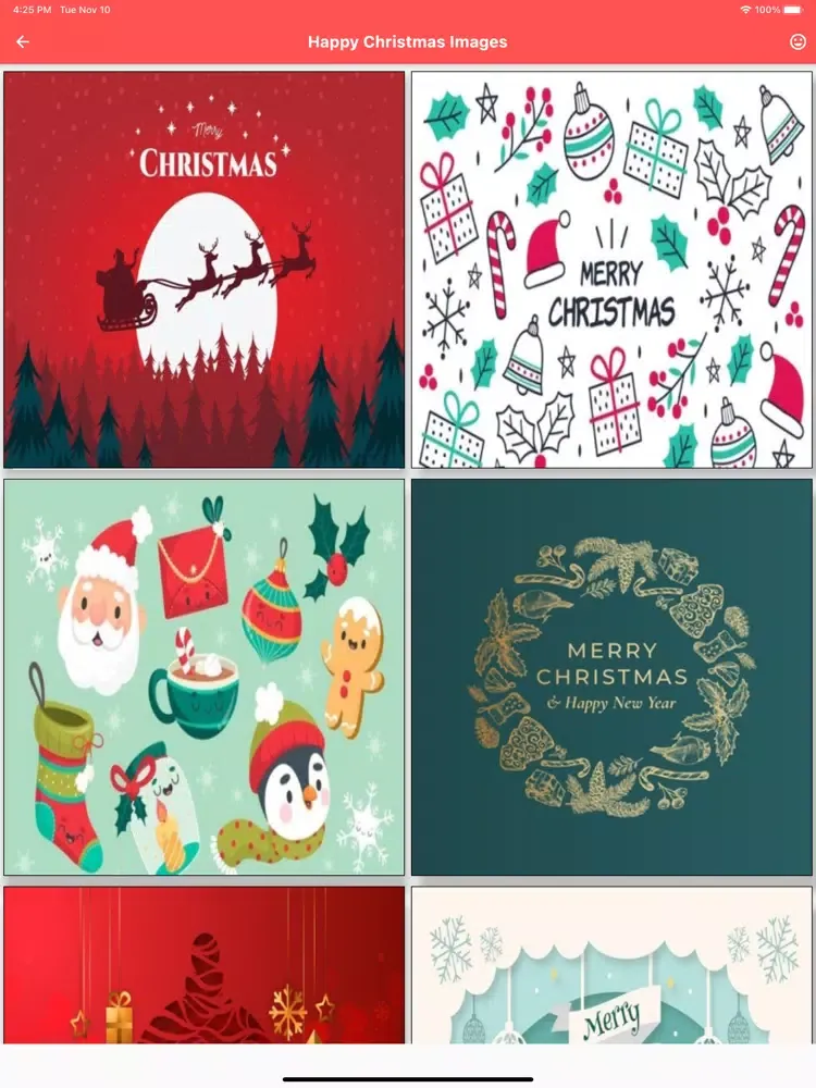 Capturas de pantalla de Christmas Customise Greetings iPad 
