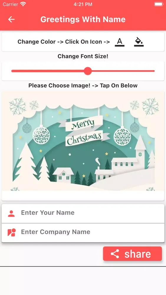 Capturas de pantalla de Christmas Customise Greetings