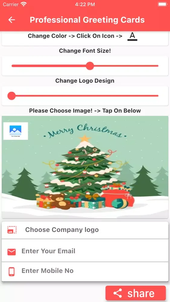 Capturas de pantalla de Christmas Customise Greetings