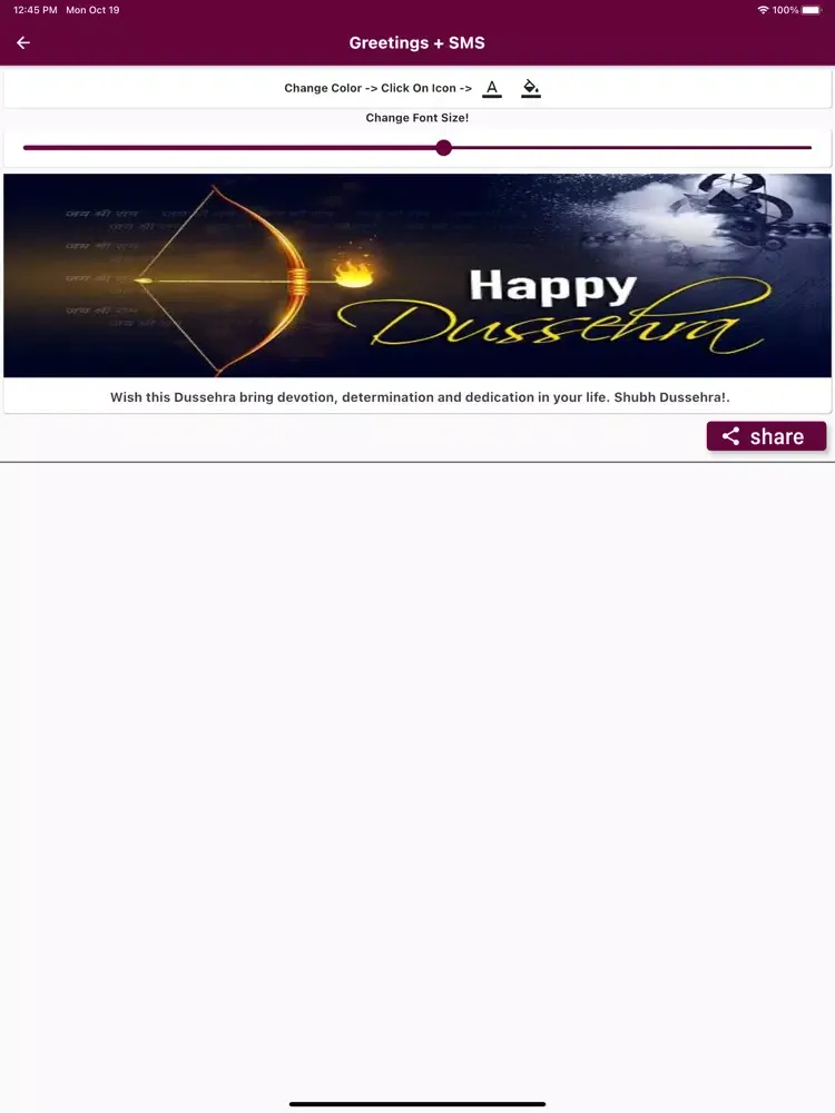 Screenshot di Dussehra Images Wishes Card iPad 