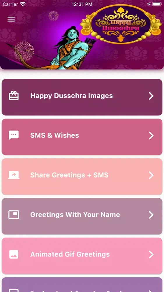 Screenshot di Dussehra Images Wishes Card