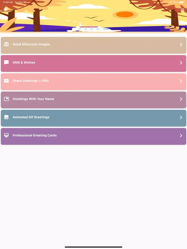Capturas de pantalla de Good Afternoon GIF Images Card iPad 