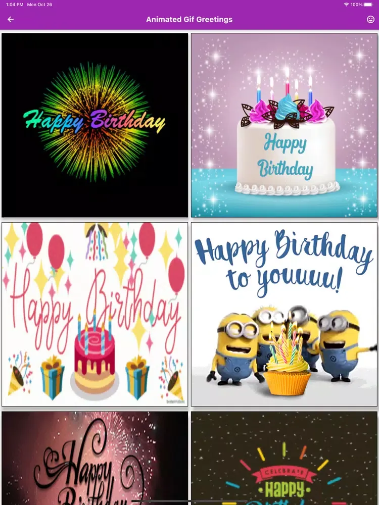 Happy Birthday Cards Wishes iPad  스크린샷