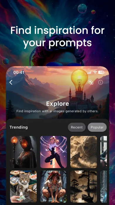 Скриншоты PromptAI Art Generator