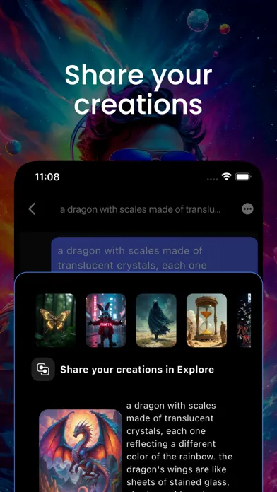 Скриншоты PromptAI Art Generator