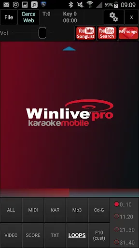 Zrzuty ekranu Winlive Pro Karaoke Mobile 2.0