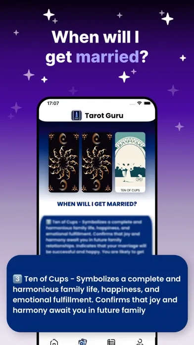 Zrzuty ekranu Tarot Guru: Psychic Reading