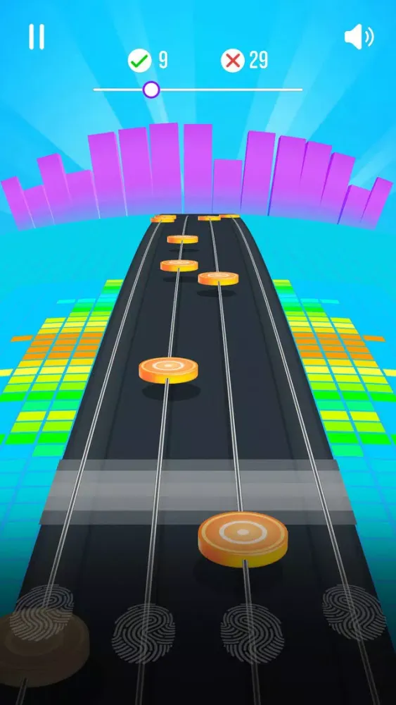 Capturas de tela do Music Lanes