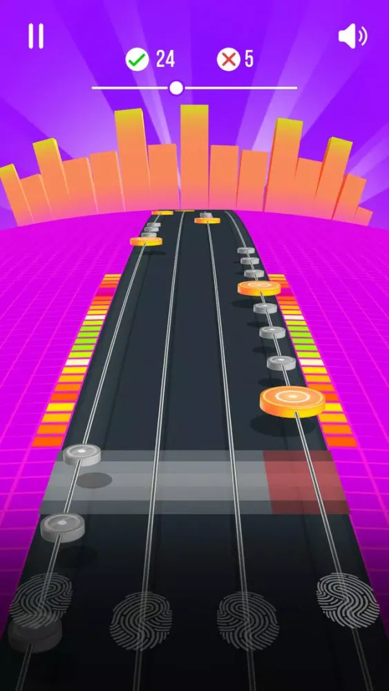 Capturas de tela do Music Lanes