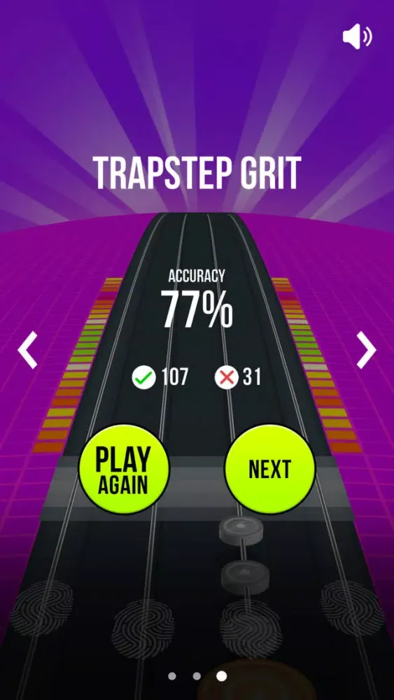 Capturas de tela do Music Lanes