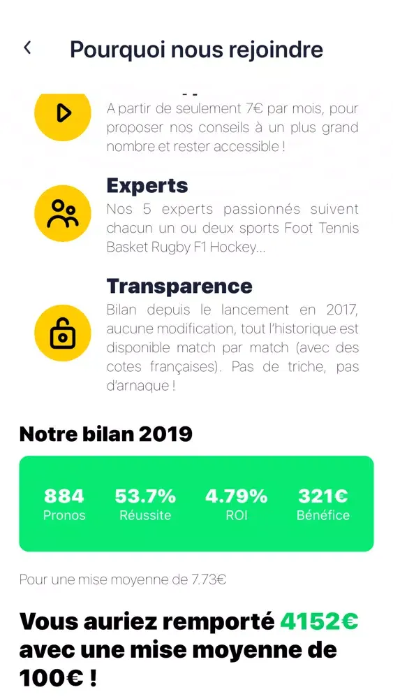 Zrzuty ekranu Pronostics VIP - RueDesJoueurs