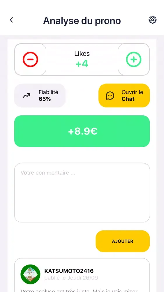 Zrzuty ekranu Pronostics VIP - RueDesJoueurs