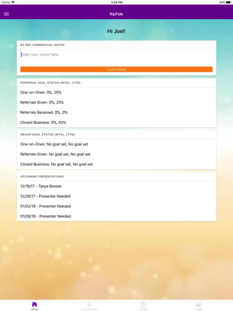 Ảnh chụp màn hình của RipTide – Networking App iPad 