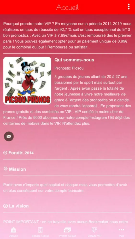 Скриншоты Pronostic Picsou