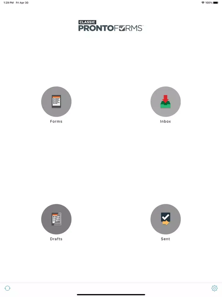Tangkapan layar ProntoForms Classic - V1 forms iPad 