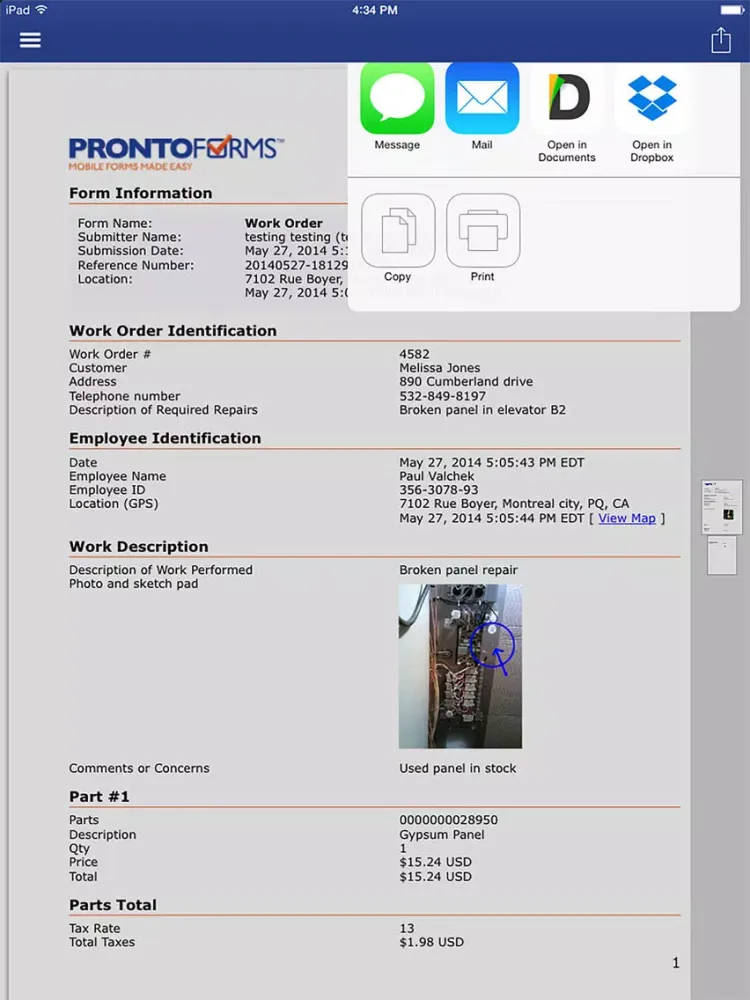 Mobile Forms for business iPad  Screenshots