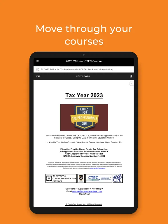 Pronto Tax School, Inc. iPad  Screenshots