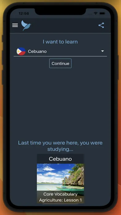 ภาพหน้าจอของ Bluebird: Learn Cebuano