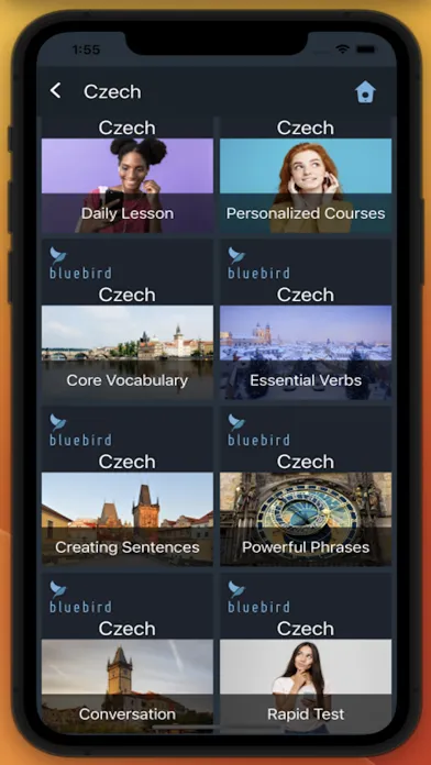 Tangkapan layar Bluebird: Learn Czech