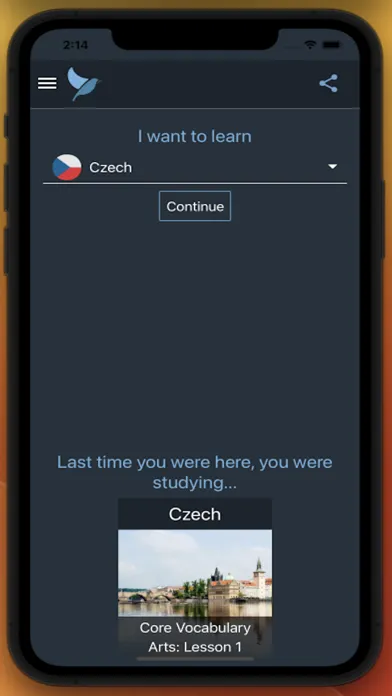 Tangkapan layar Bluebird: Learn Czech