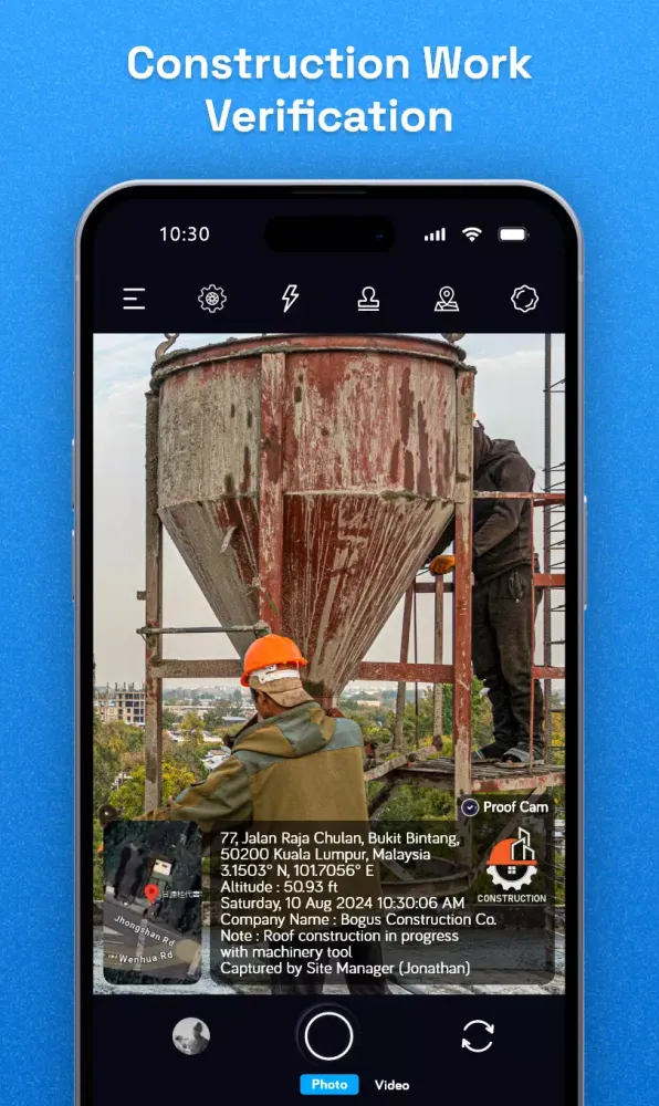 GPS Camera: Proof Time Stamp Screenshots